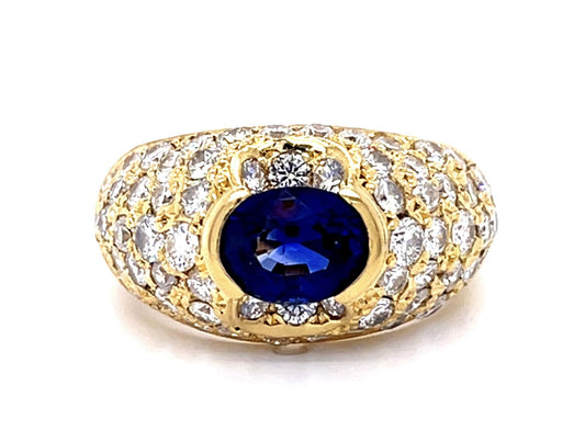1.73ct Sapphire 18KY Ring (Vintage 1970s)
