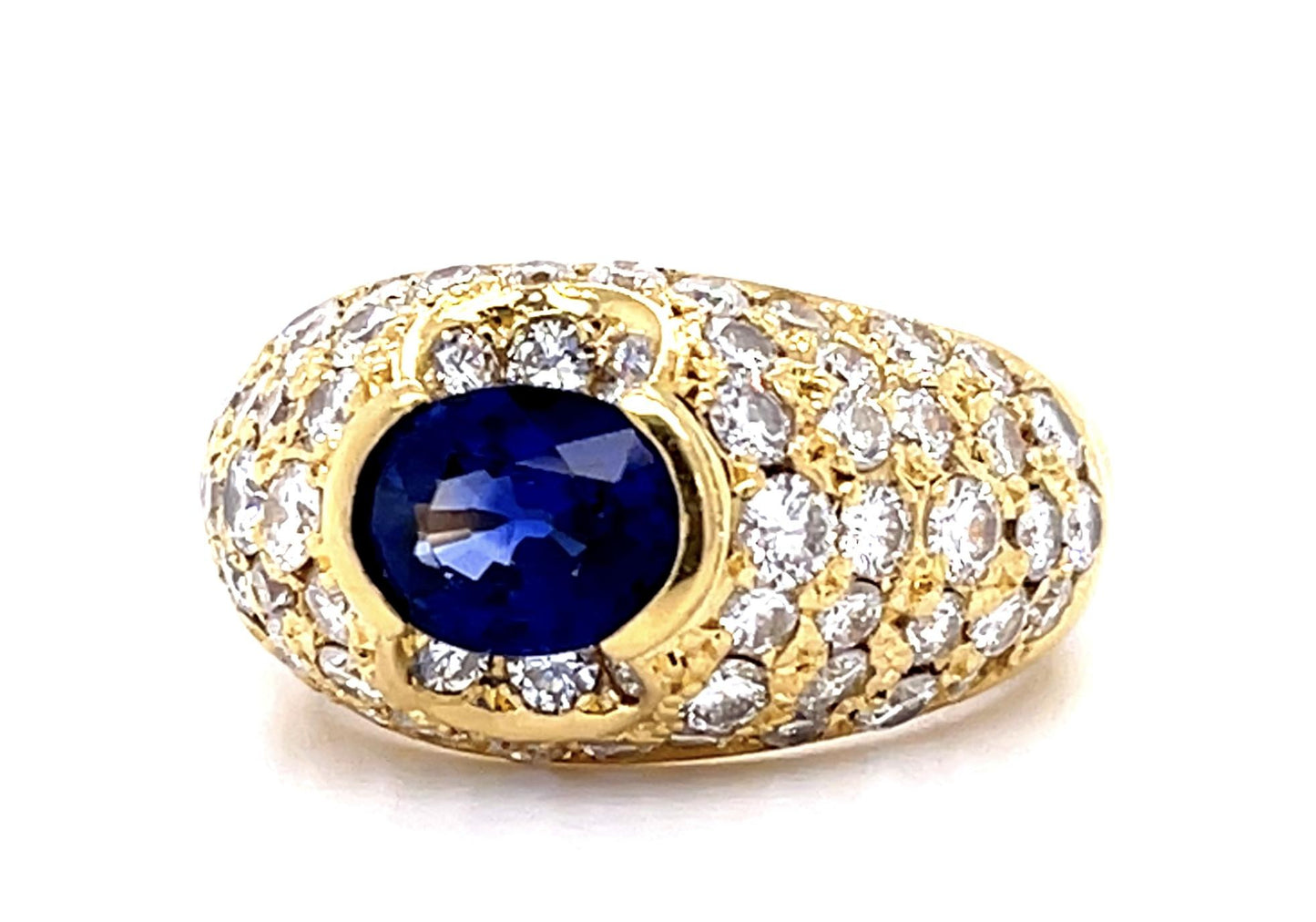1.73ct Sapphire 18KY Ring (Vintage 1970s)