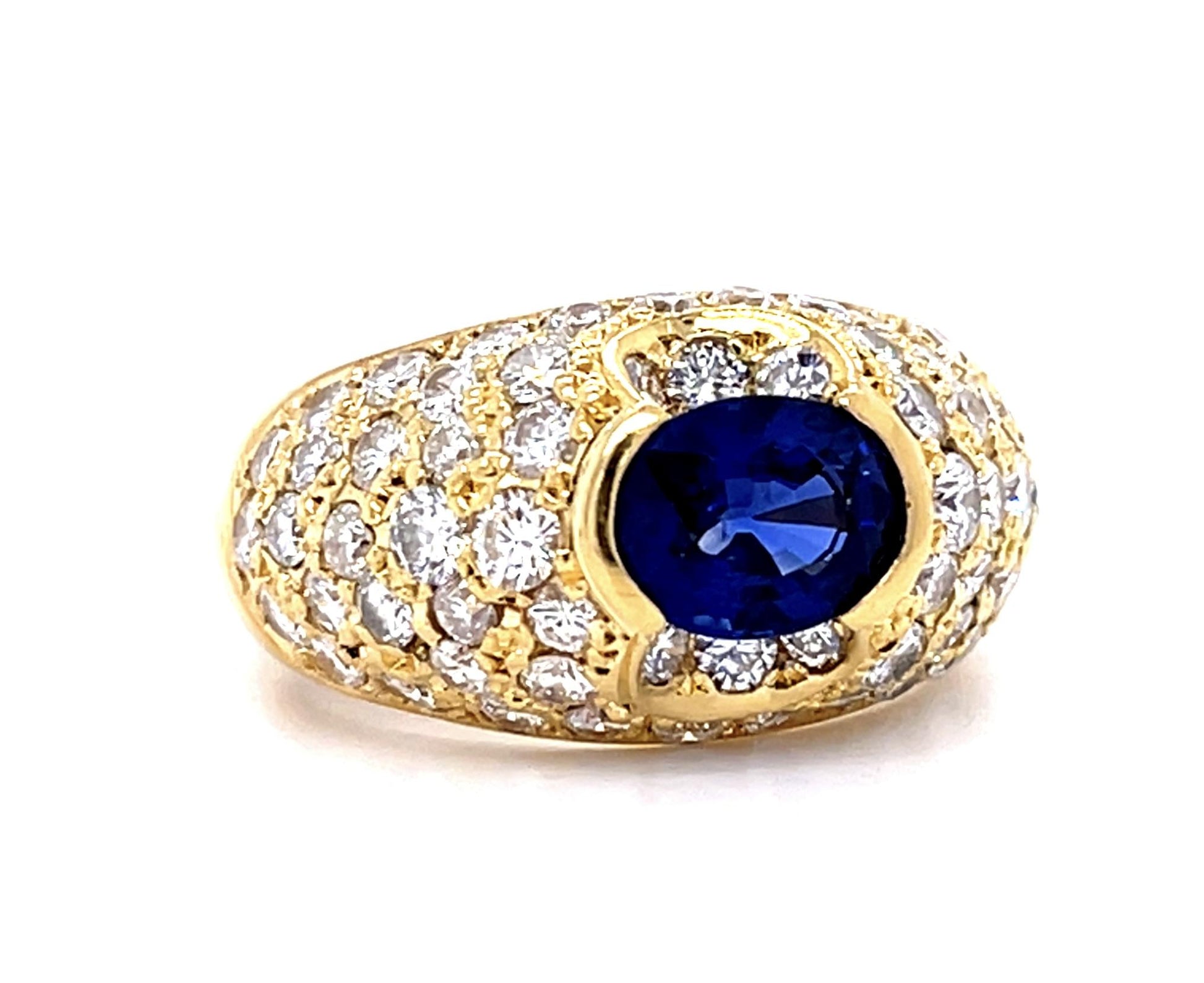 1.73ct Sapphire 18KY Ring (Vintage 1970s)