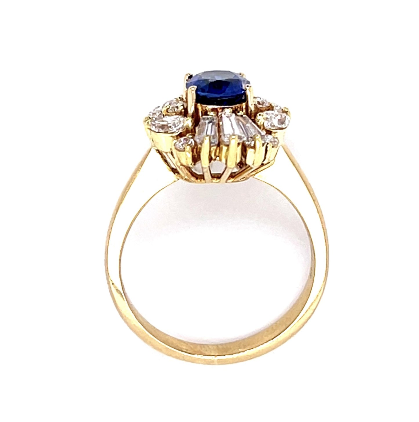 1.02ct Oval Sapphire 18KY Ring