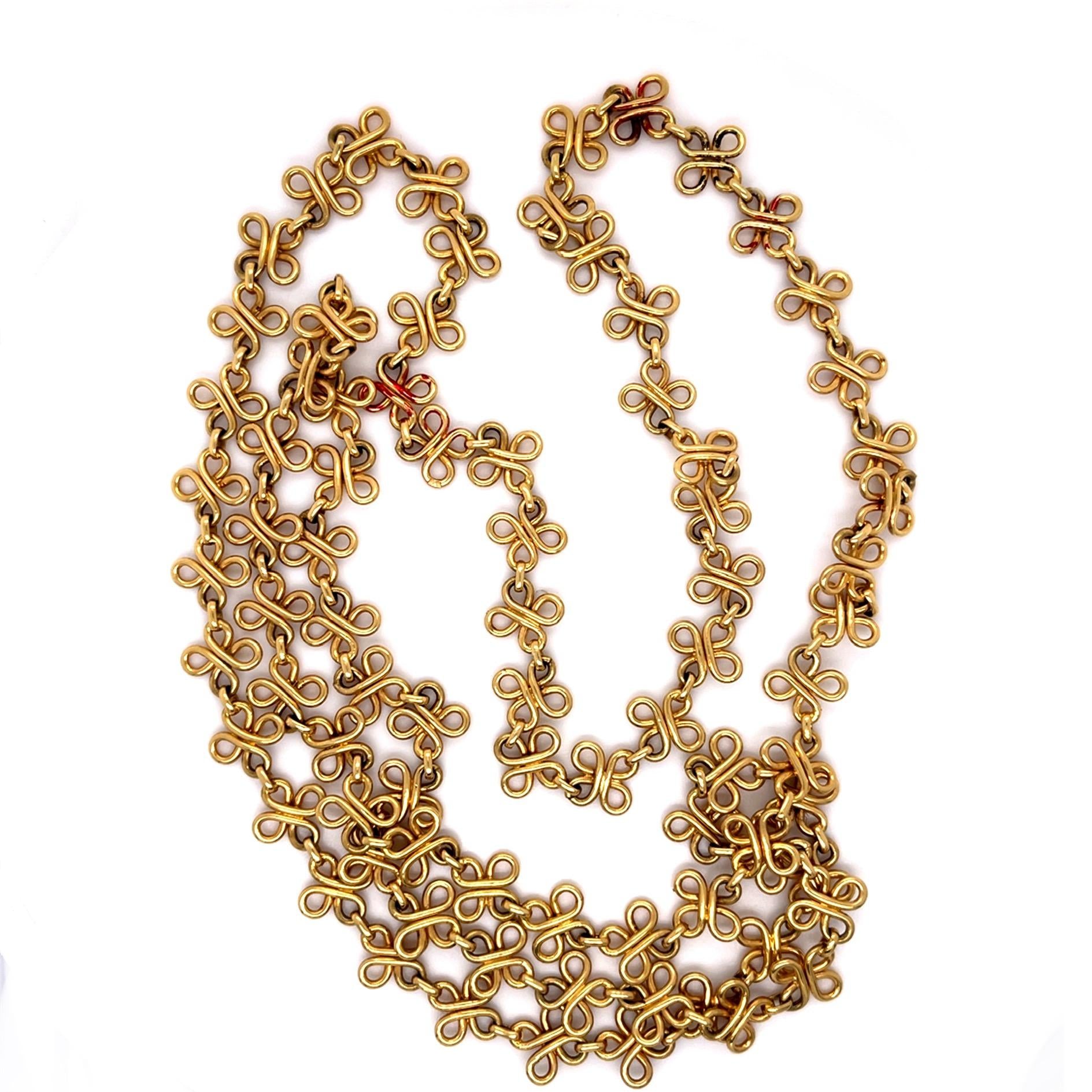 Cartier Necklace France 18KY Circa 1960s 59.71g 36" TR IIAA