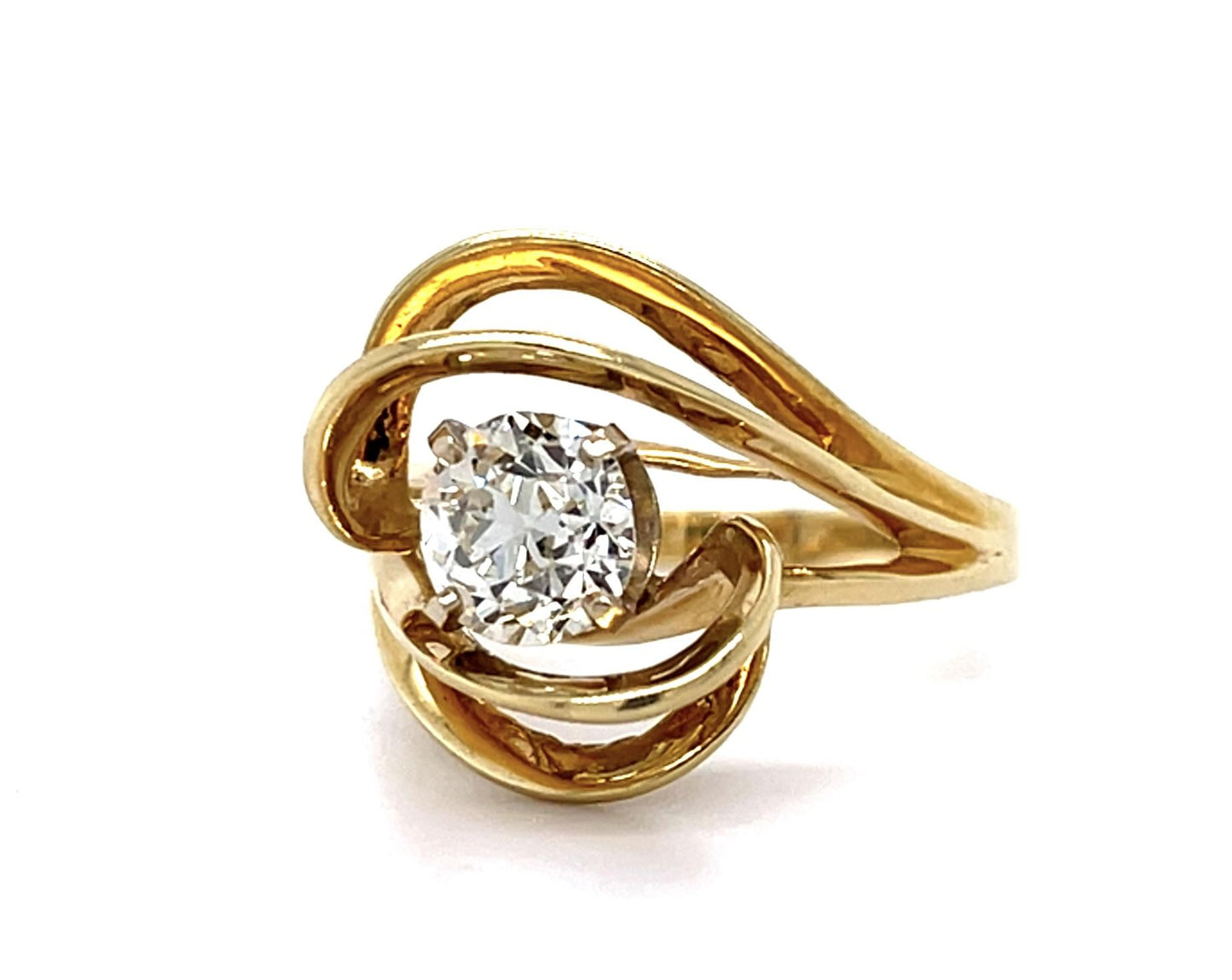 1.25ct VS I-J Old European Diamond (No Cert) 14KY Ring (Vintage 1970s)