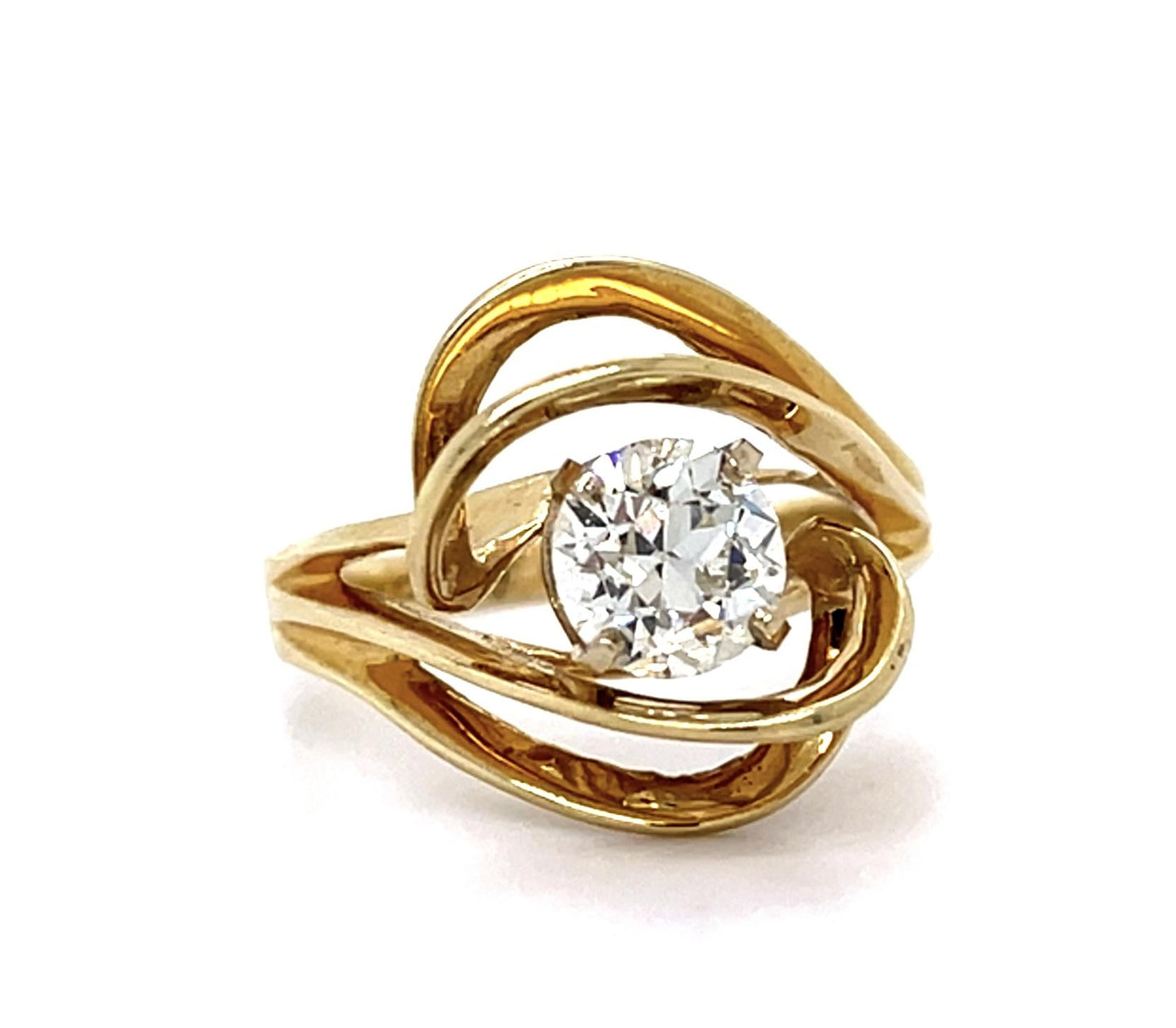 1.25ct VS I-J Old European Diamond (No Cert) 14KY Ring (Vintage 1970s)