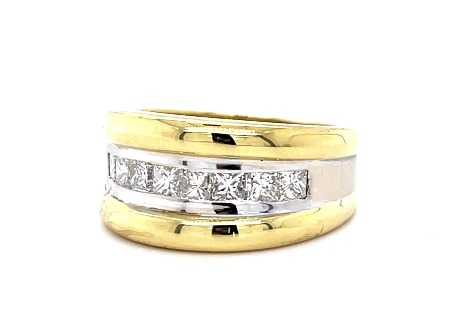 1ct Princess-cut Diamond 18KY Ring