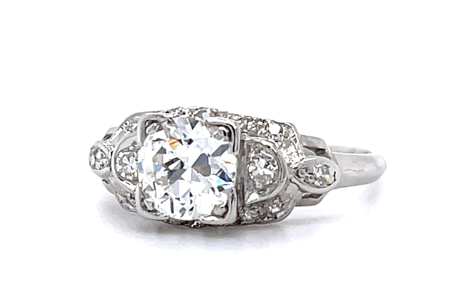 Original Art Deco .90ct Platinum Ring (Vintage 1930s)