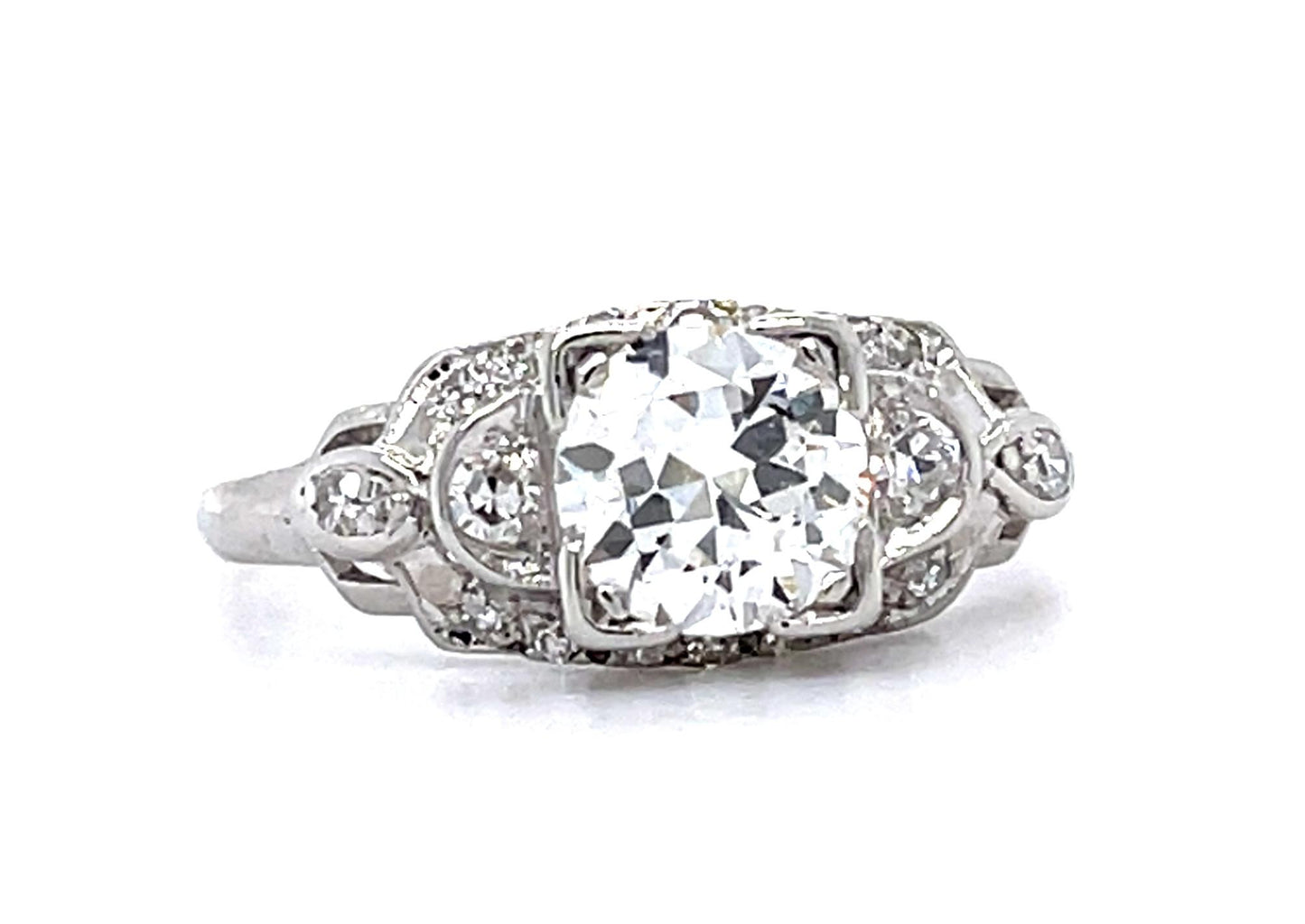 Original Art Deco .90ct Platinum Ring (Vintage 1930s)