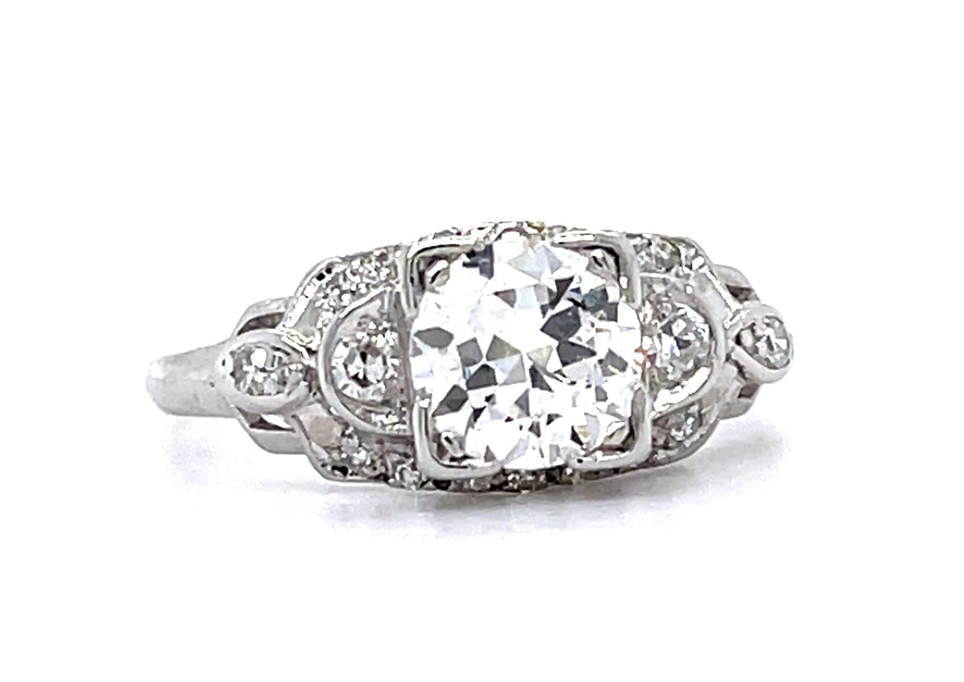 Original Art Deco .90ct Platinum Ring (Vintage 1930s)