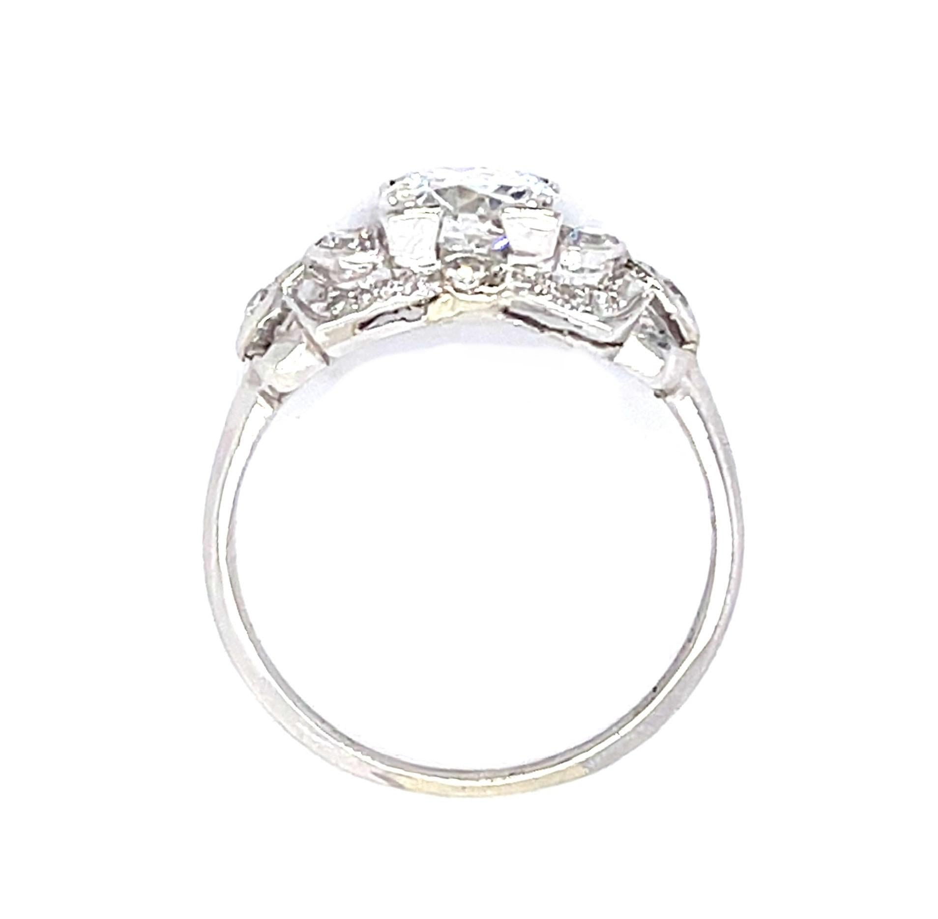 Original Art Deco .90ct Platinum Ring (Vintage 1930s)