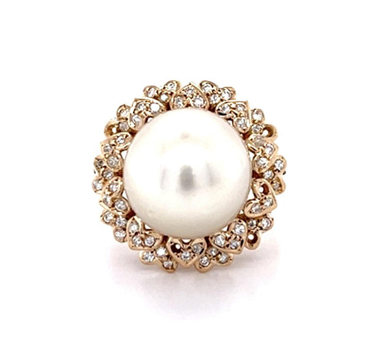 11mm South Sea Pearl 18KY Ring