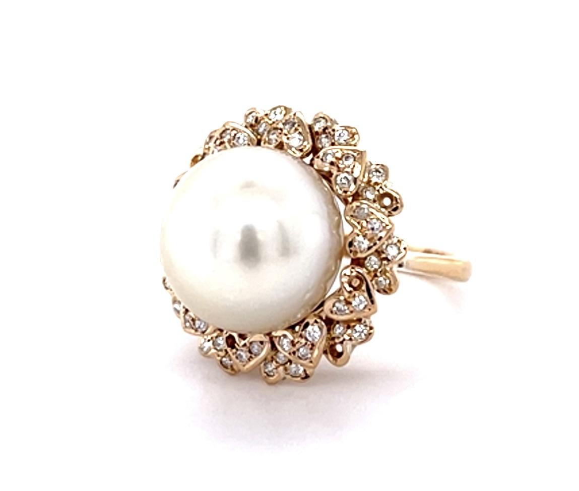 11mm South Sea Pearl 18KY Ring
