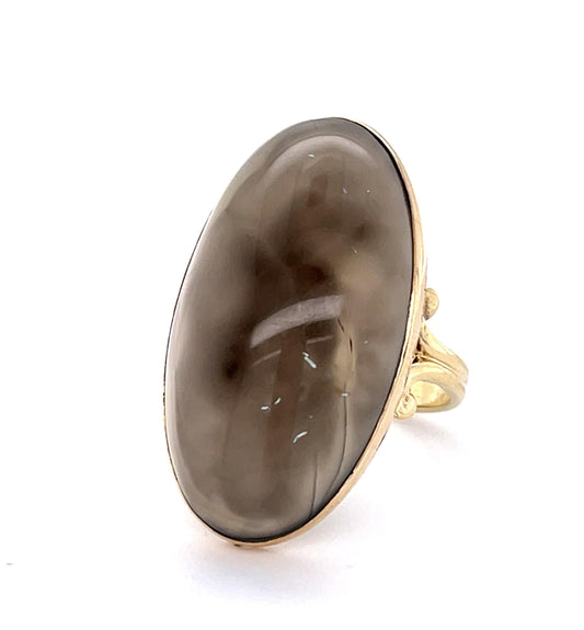 Original Victorian 25ct Agate 14KY Ring (Antique 1900)