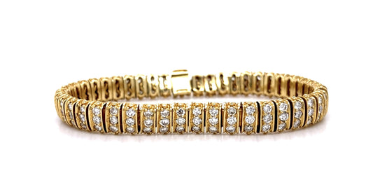 6.75ct Diamond (150 Diamonds) 18KY Bracelet