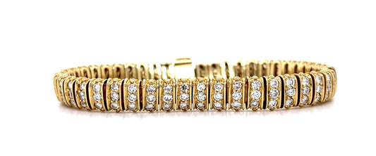 6.75ct Diamond (150 Diamonds) 18KY Bracelet