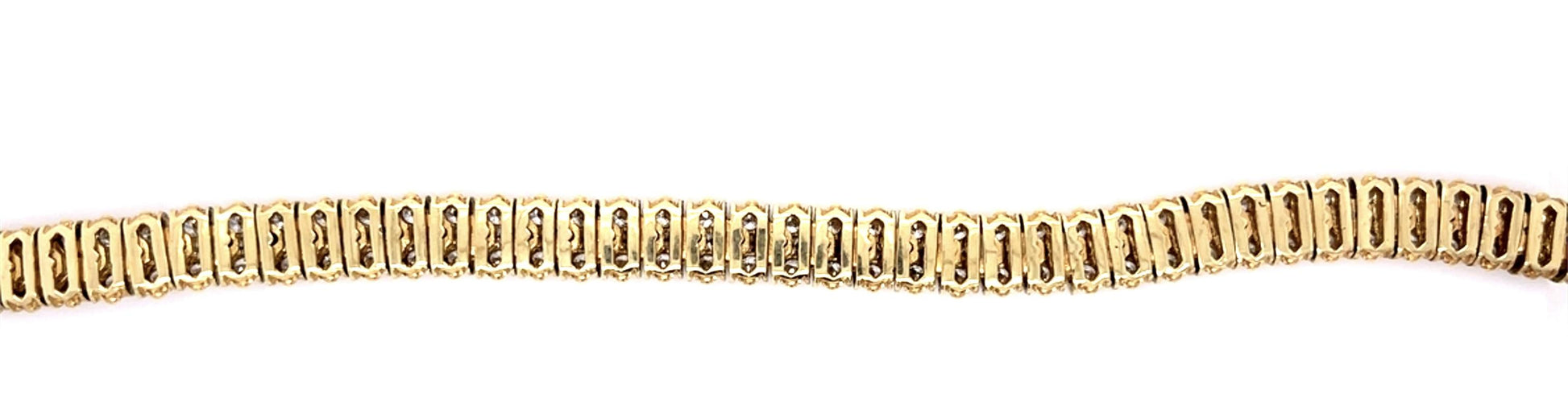 6.75ct Diamond (150 Diamonds) 18KY Bracelet