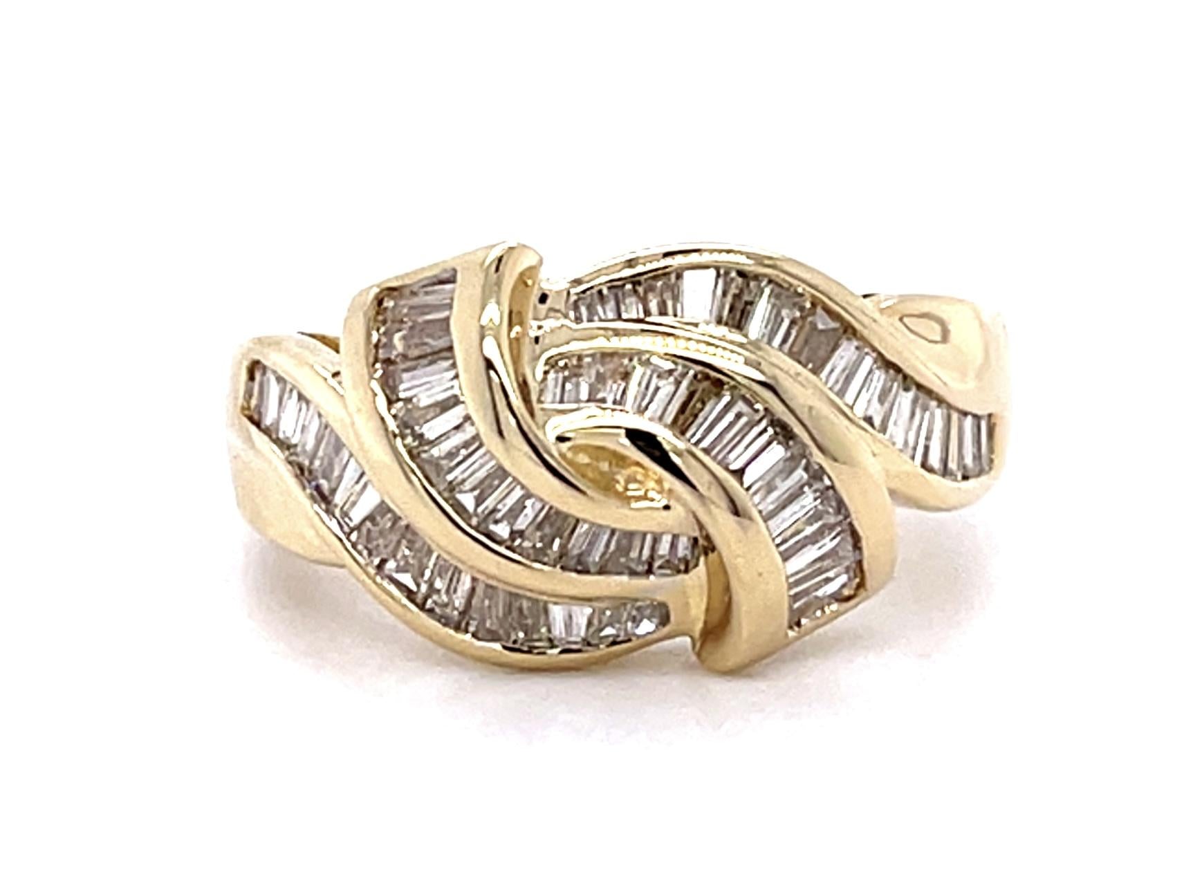 1ct Baguette Diamond 14KY Ring (Vintage 1980s)