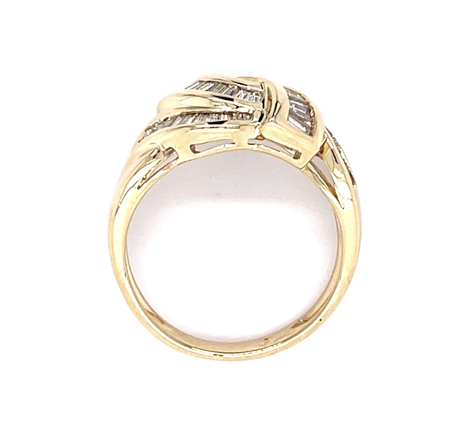 1ct Baguette Diamond 14KY Ring (Vintage 1980s)