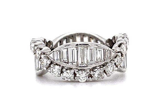 2.65ct Diamond Platinum Diamond Band Ring