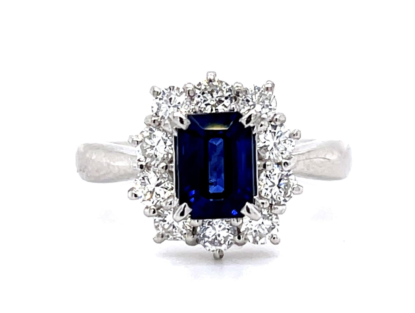1.52ct Emerald-cut Sapphire Platinum Ring