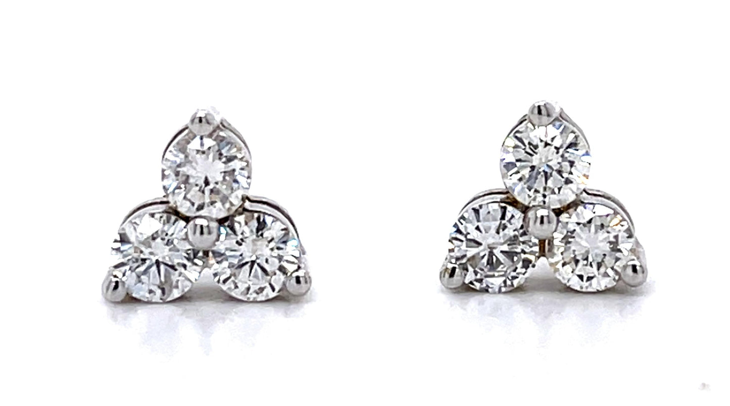 1.20ct VS-SI G-H Diamond (No Cert) 14KW Stud Earrings