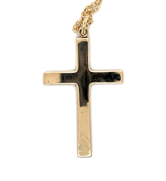 Original Edwardian 14K 2 Tone Cross Pendant (Antique 1910s)