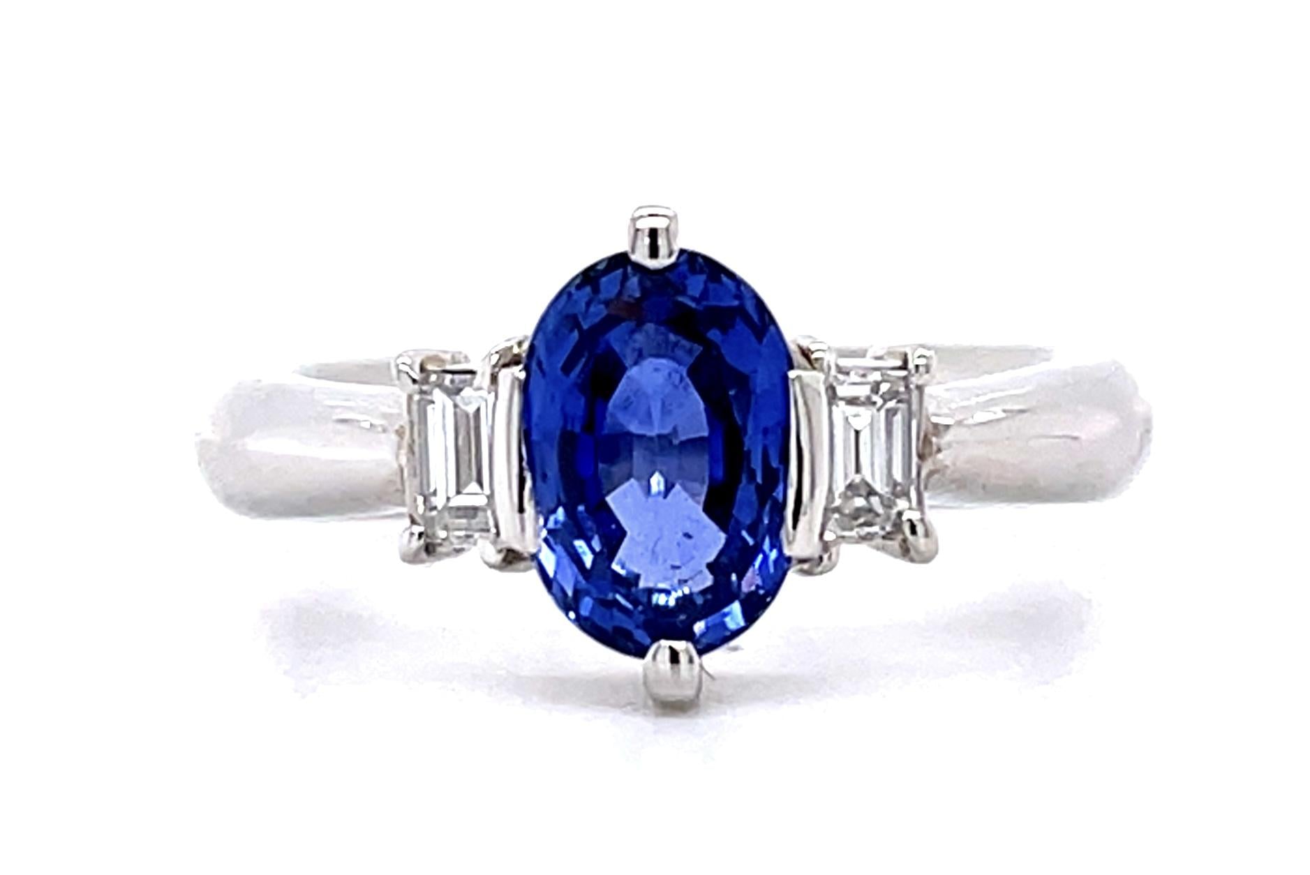 1.80ct Sapphire Platinum Ring