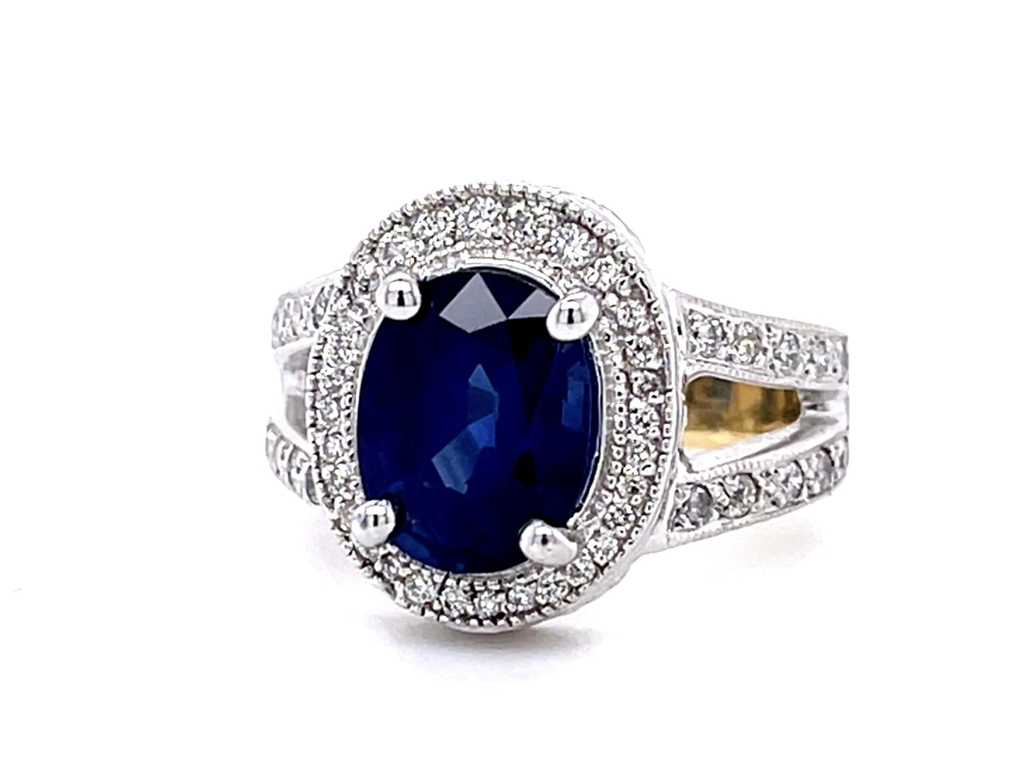 2.70ct Oval Sapphire 14KW Ring