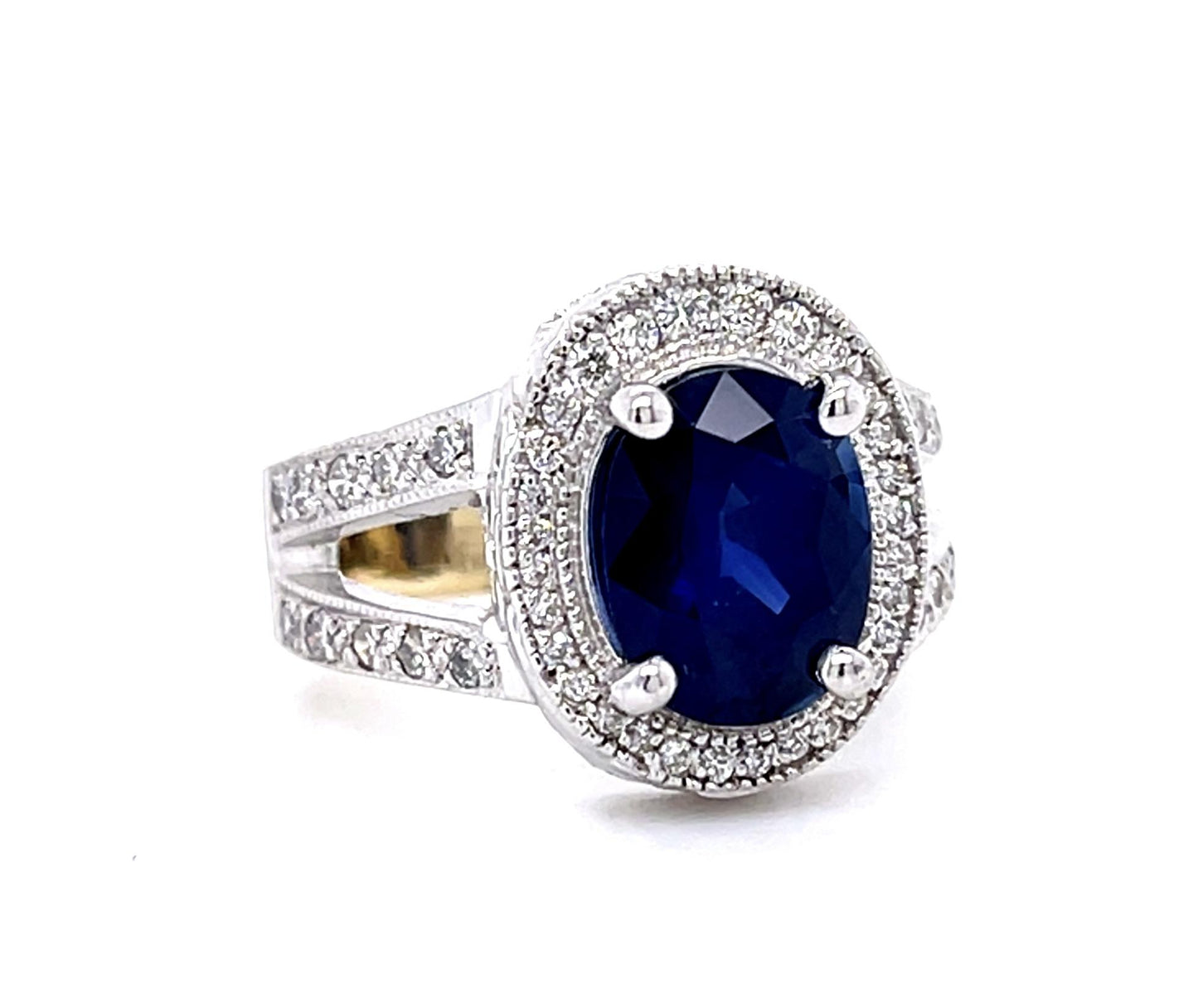 2.70ct Oval Sapphire 14KW Ring