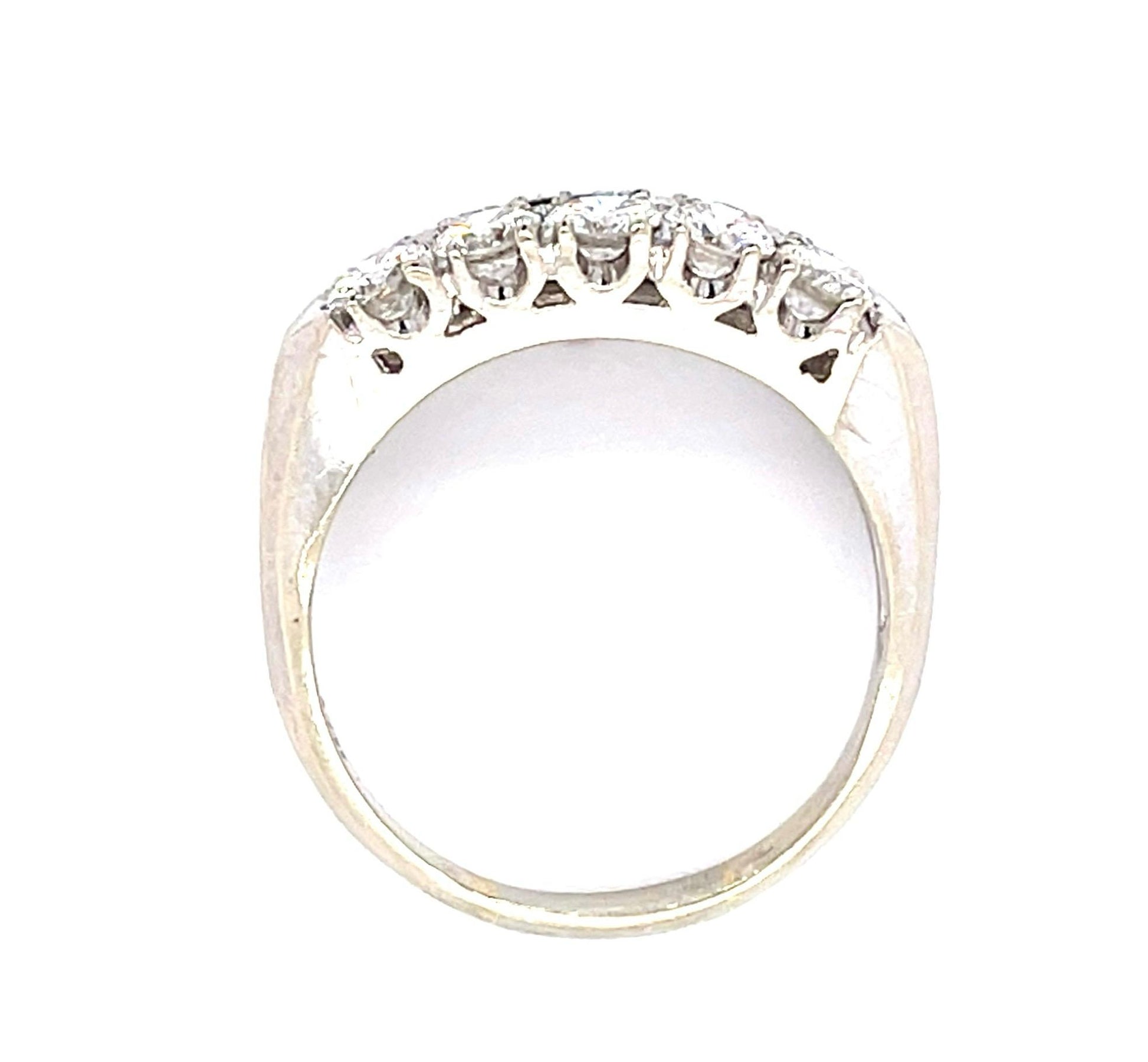2ct Diamond 14KW Double Row Ring (Vintage 1960s)
