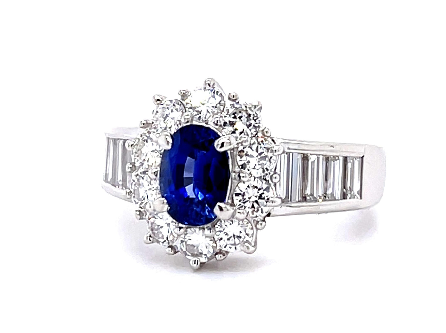 1.26ct Oval Sapphire Platinum Ring