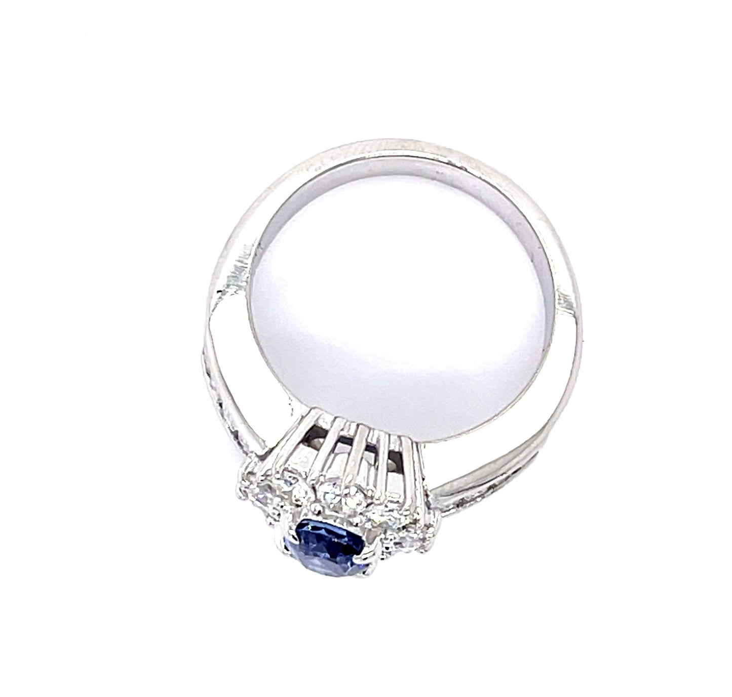 1.26ct Oval Sapphire Platinum Ring