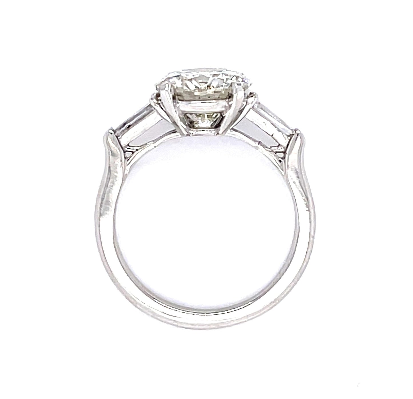 2.52ct J SI2 Round Brilliant Diamond (No Cert) Platinum Ring