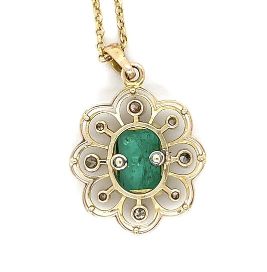 1.90ct Emerald 14KY Pendant