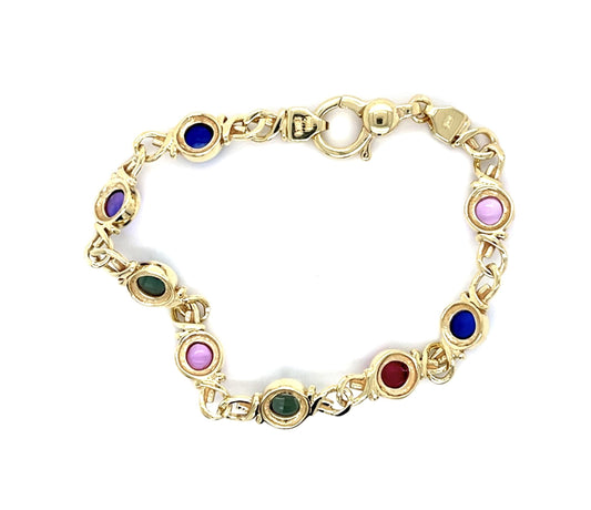 Italian Semi Precious 14KY Bracelet