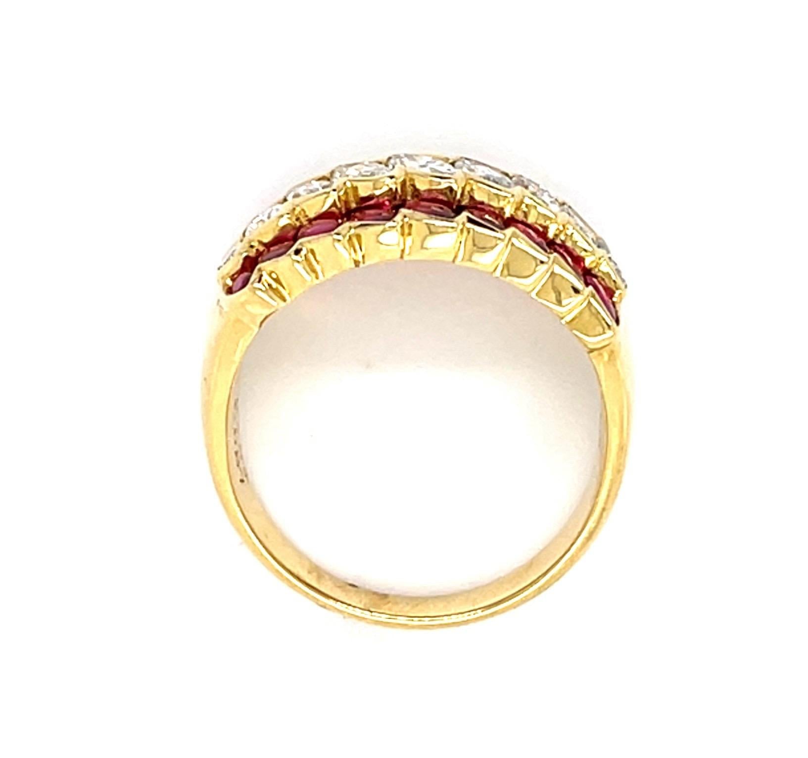 1.91ct Cabochon Marquise Ruby 18KY Ring