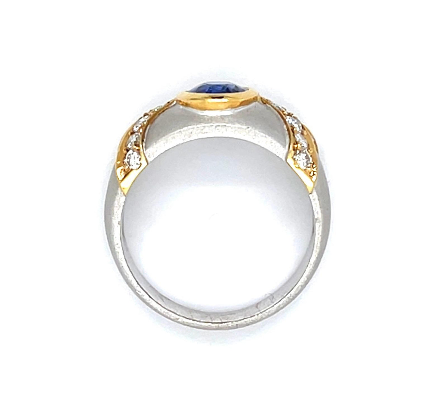 1.50ct Sapphire 18K 2 Tone Ring