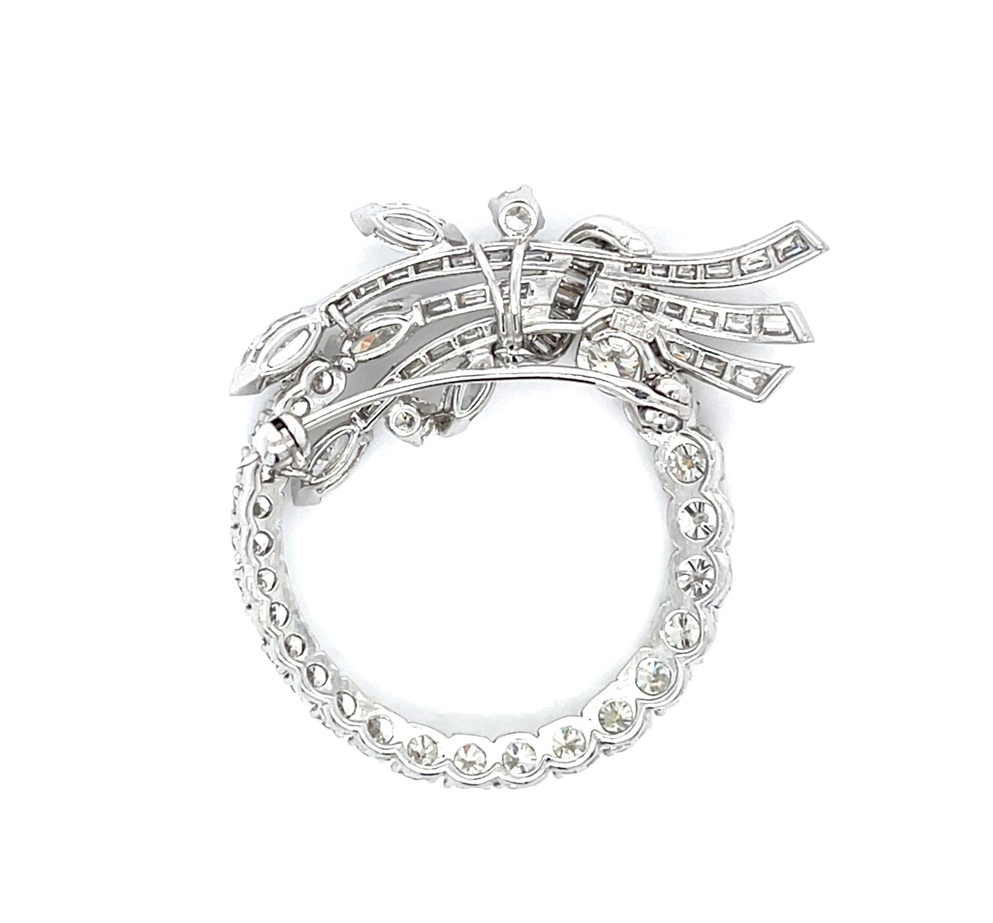 6.50ct Diamond Platinum Brooch (Vintage 1950s)