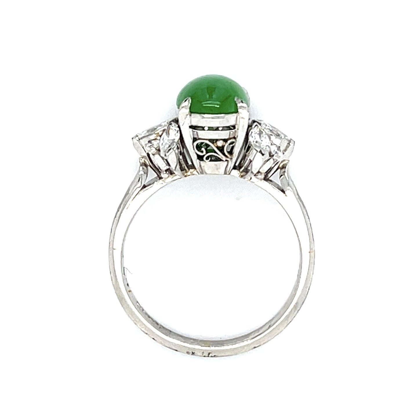 1.64ct Jade Platinum Ring