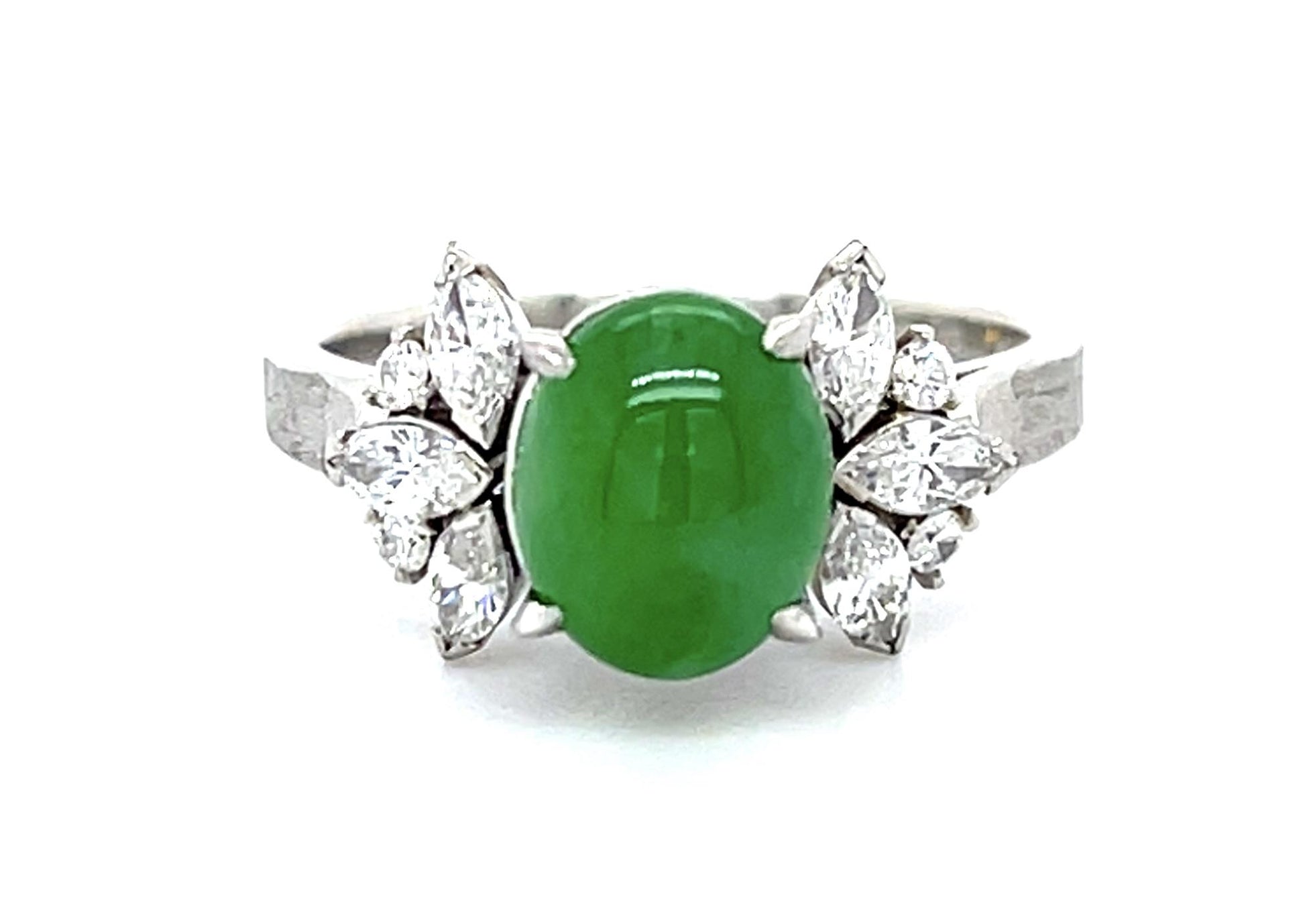 1.64ct Jade Platinum Ring