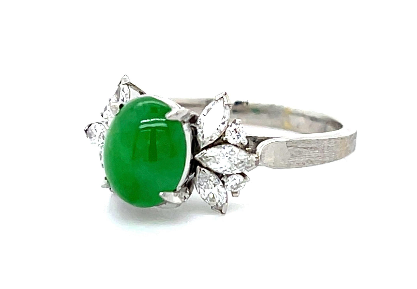 1.64ct Jade Platinum Ring