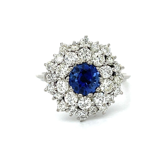 1.03ct Sapphire 14KW Ring (Vintage 1960s)