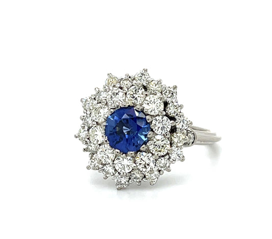 1.03ct Sapphire 14KW Ring (Vintage 1960s)