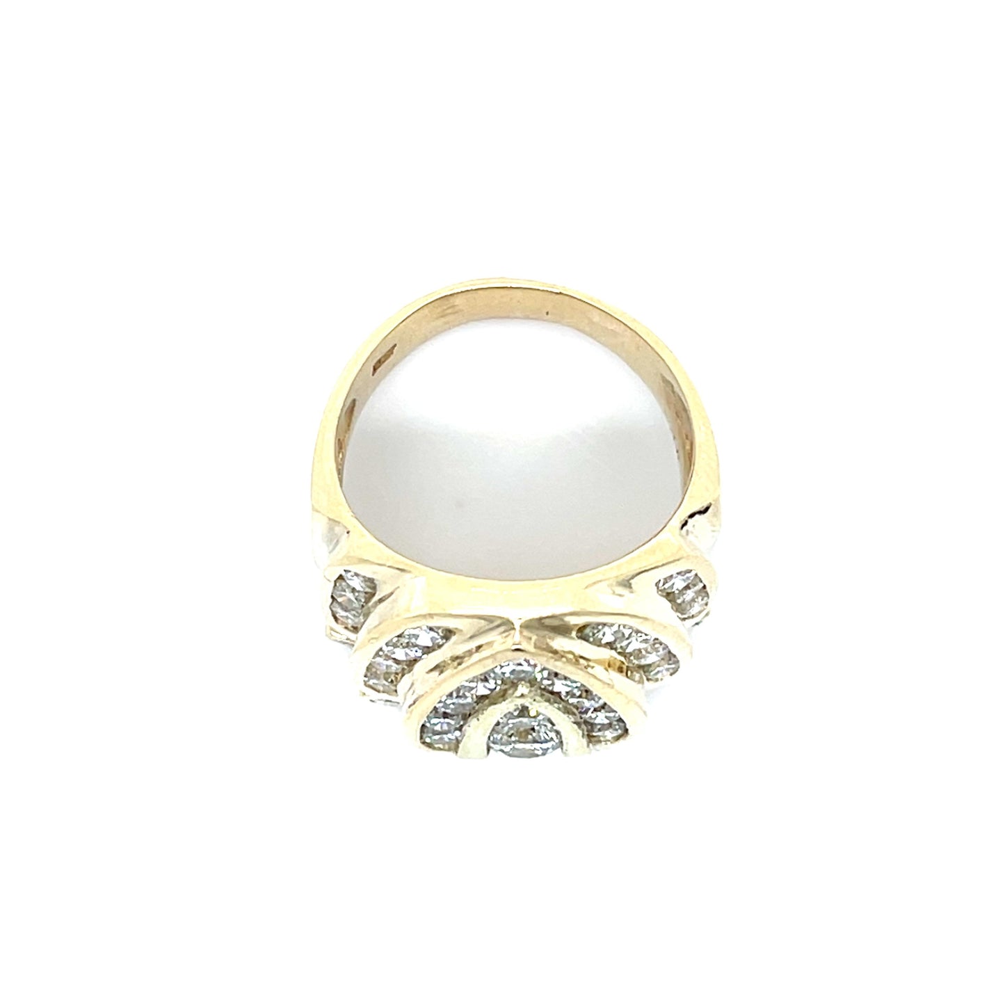 2.45ct Diamond 14KY Channel-set Ring (Vintage 1970s)