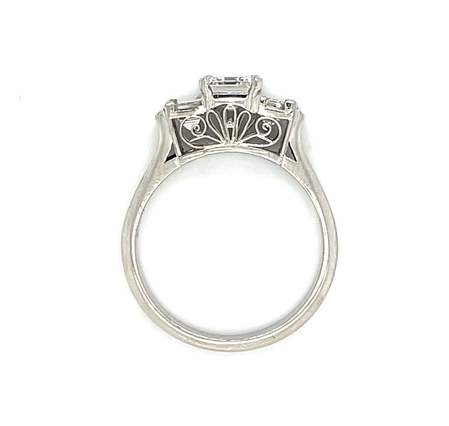 .72ct Asscher Diamond Platinum Ring (Vintage 1960s) .60ct (Two SD)