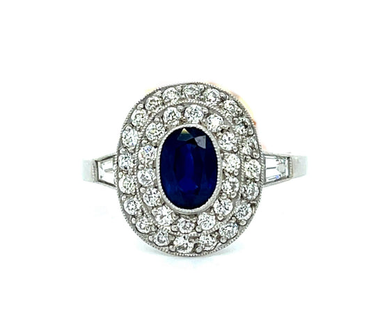.86ct Sapphire Platinum Ring