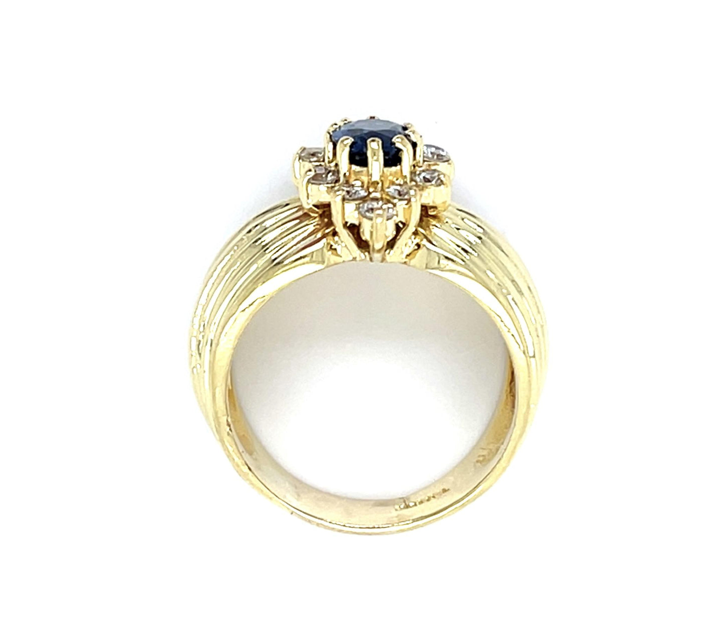 1.50ct Oval Sapphire 18KY Ring