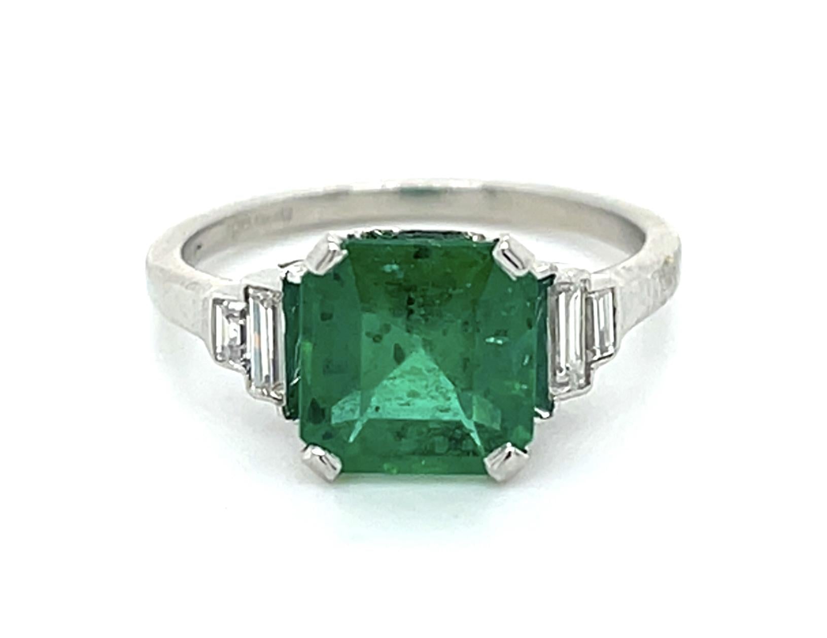 1.82ct Emerald Platinum Ring