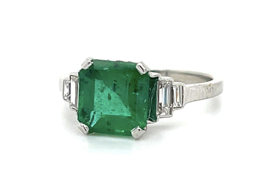 1.82ct Emerald Platinum Ring