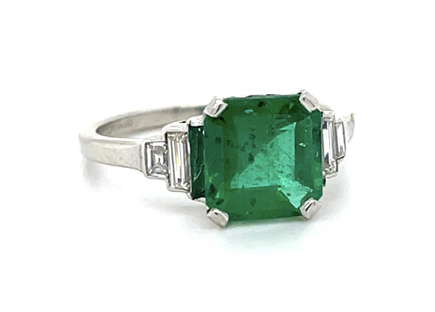 1.82ct Emerald Platinum Ring