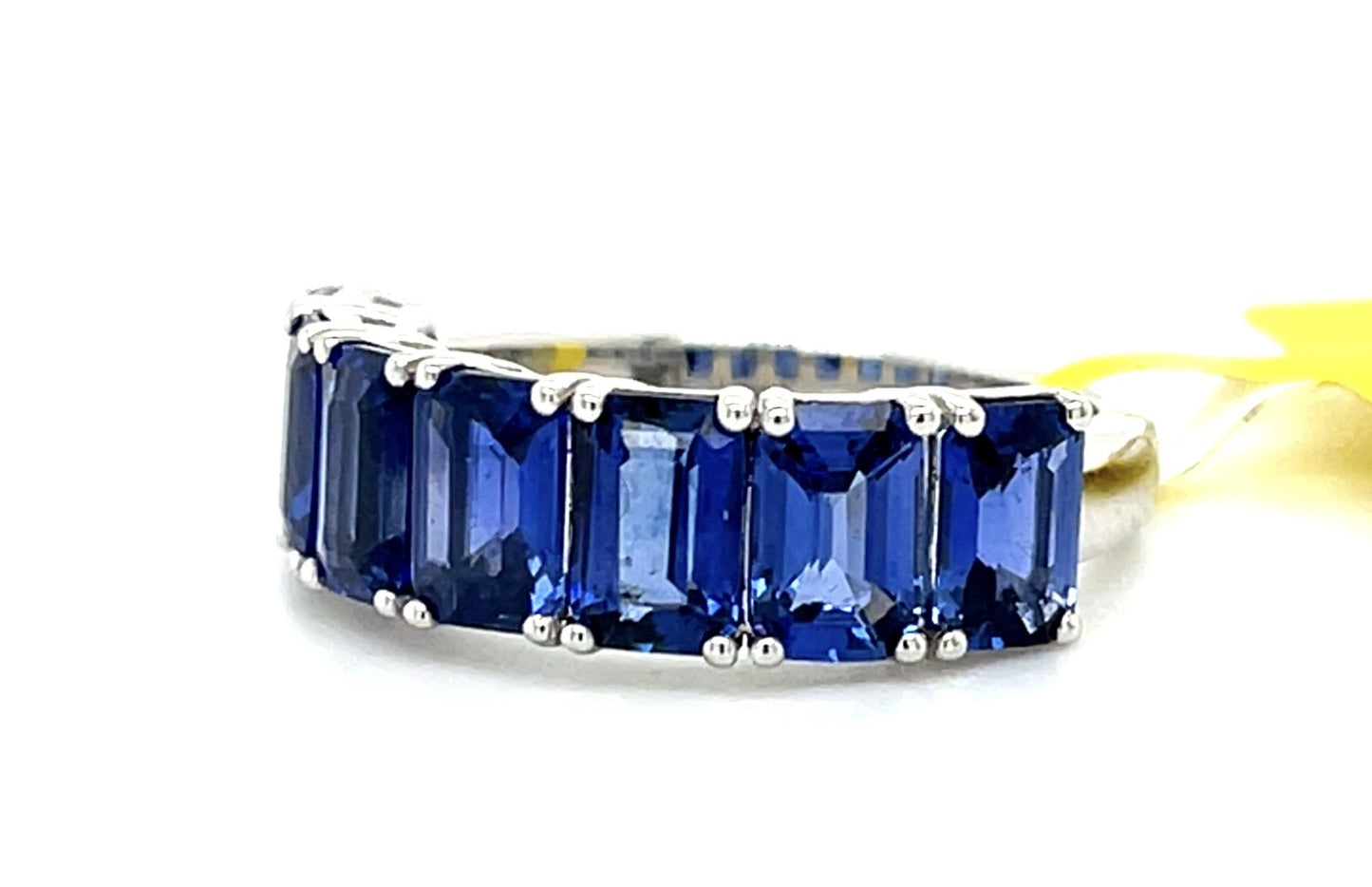 4.25ct Emerald-cut Sapphire 18KW Ring