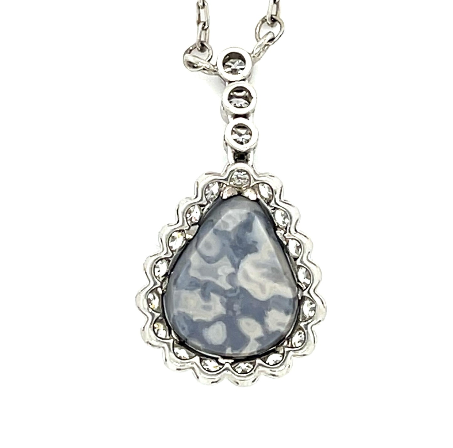 PT Australian Lightning Ridge Opal & Euro cut Dia Pendant 3.39ct(op)